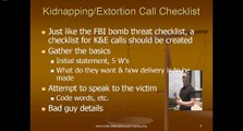 Handling Kidnapping Extortion Calls Executive Protection Bodyguard Training Course Security 9-16-13