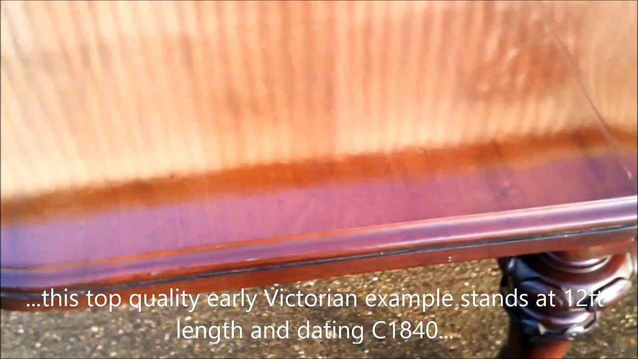 Large Original Victorian Antique Dining Table