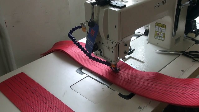 Sewing synthetic webbing slings of Nylon or Polyester