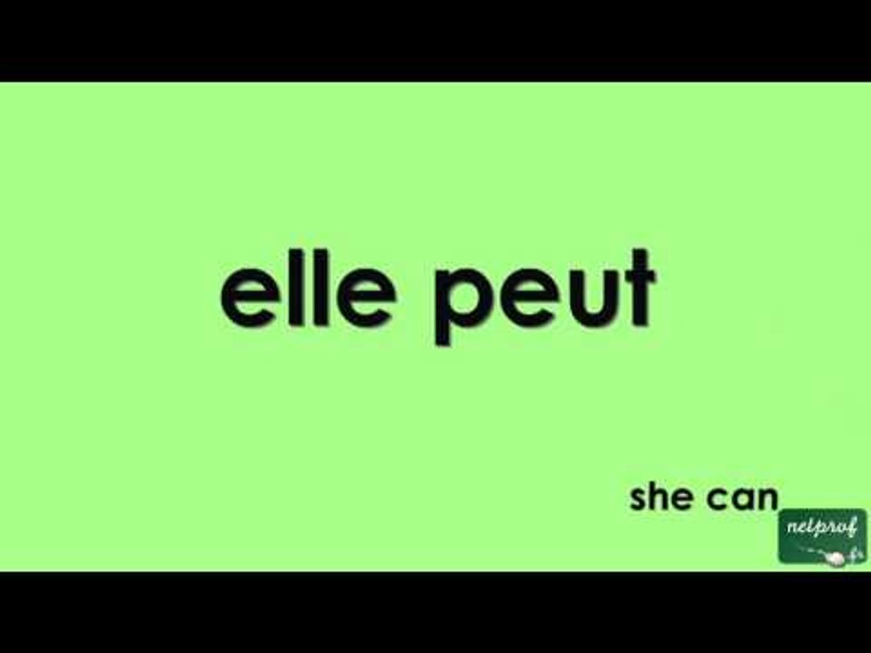 Conjugaison du verbe pouvoir au présent de l'indicatif