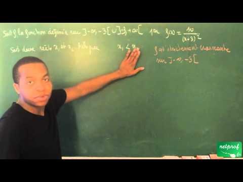 025 / Généralités sur les fonctions / Variations d'une fonction (3)