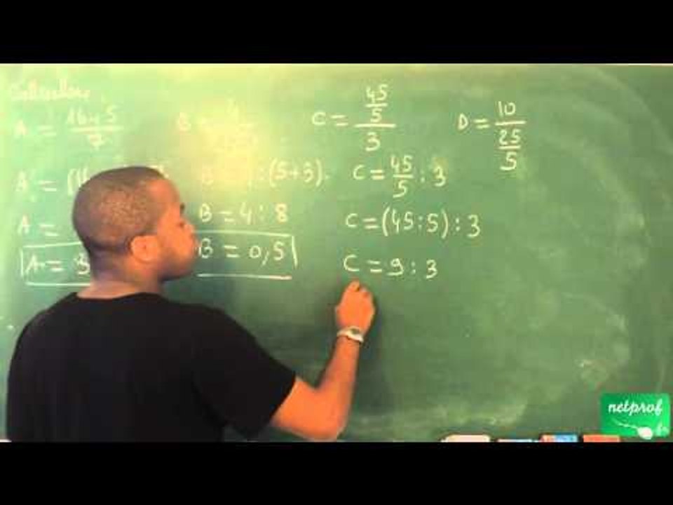 014 / Enchaînements d'opérations / Caluler avec des fractions