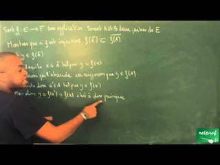 0035 / Ensembles, applications - Dénombrement / Image directe d'un comlémentaire (BCPST)