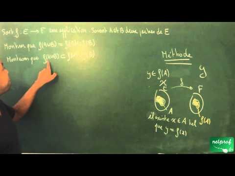 0033 / Ensembles, applications - Dénombrement / f (A u B) = f (A) u f (B) (BCPST)