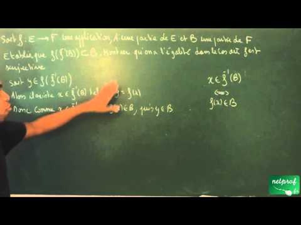 0038 / Ensembles, applications - Dénombrement / Image directe d'une image réciproque (BCPST)