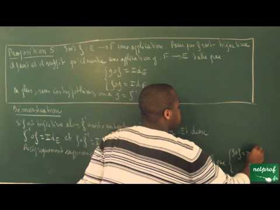 MPSI / Ensembles et applications / Proposition 5 (Bijection d'une application)