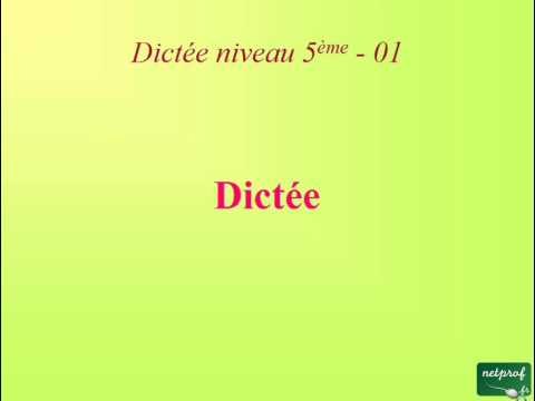 Dictée niveau 5ème - 01. Les orthographes des terminaisons verbales et nominales en «é»