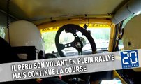 Il perd son volant en plein rallye mais continue la course