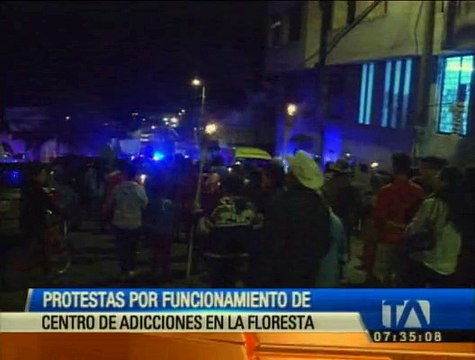 Moradores de La Floresta protestan por funcionamiento de un centro de adicciones