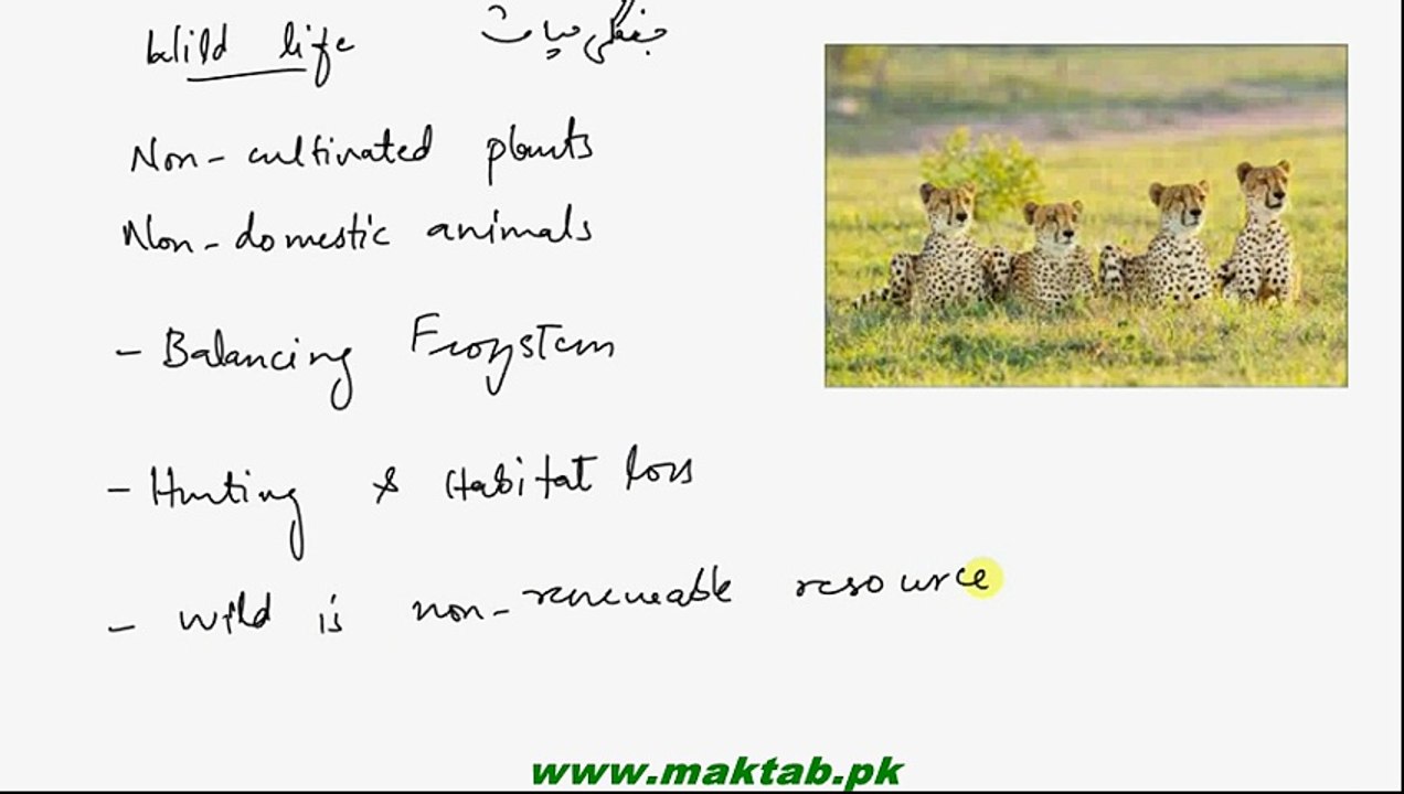 FSc Biology Book2, CH 27, LEC 2; Wild life, Renewable and Non-Renewable Energy Resources