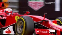 F1 Monaco GP 2015, FP2, Ferrari's Kimi Raikkonen on Slow Motion