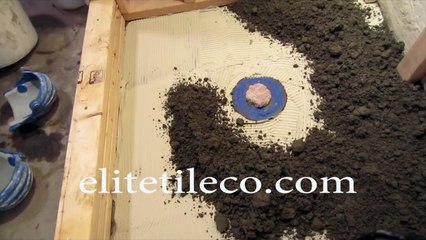 How to install a shower pre slope or pre pitch on concrete