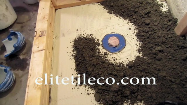 How to install a shower pre slope or pre pitch on concrete