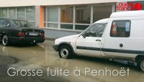 Rupture de canalisation rue des Chantiers à Penhoët