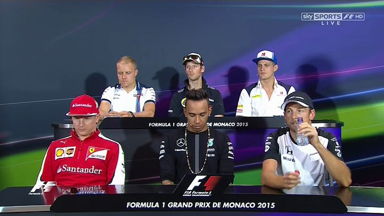 F1 2015 Monaco GP Drivers Press Sky Sports F1