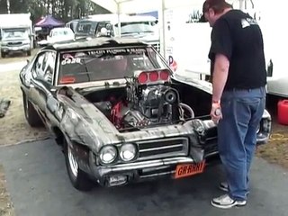 1969 GTO Race Car Warm Up