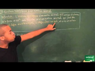 AAG / Calcul numérique / Rappel sur la notation scientifique