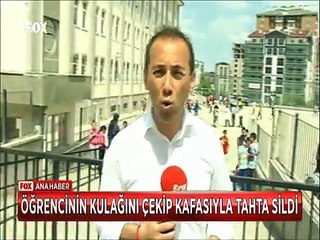 Bu nasıl okul müdürü Öğrencinin kulağını çekip kafasıyla sınıfın tahtasını sildirdi