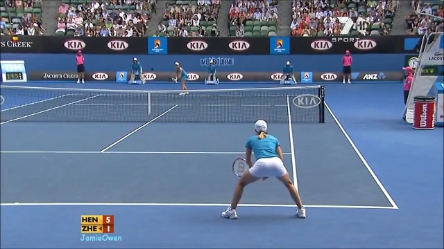 Justine Henin vs Zheng Jie 2010 Australian Open Highlights