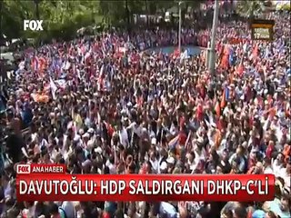 Davutoğlu 'HDP Saldırganı DHKP-C'li' dedi Bahçeli 'Kim bu hain' diye sordu