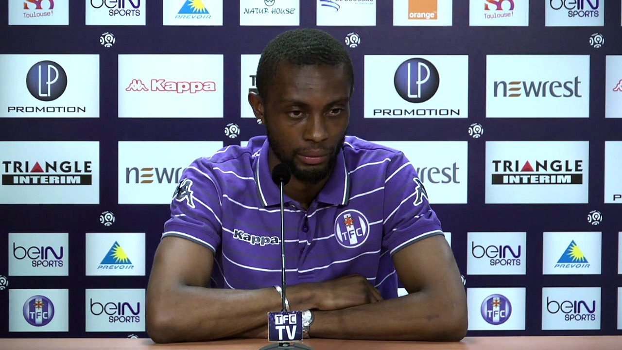 JD Akpa Akpro en conférence de presse avant TFC/Nice