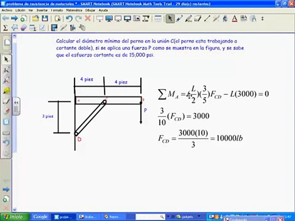 Problema de resistencia de materiales .mp4