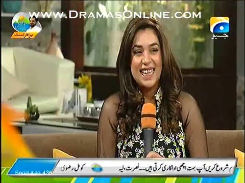 Singer Komal Rizvi Telling Her Diet Plan In Live Show