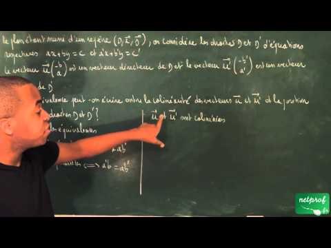 485 / Equations de droites - Systèmes linéaires / Démonstration de cours (Partie 1)