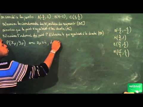 446 / Vecteurs / Déterminer les coordonnées d'un point à l'aide d'une relation vectorielle (9)