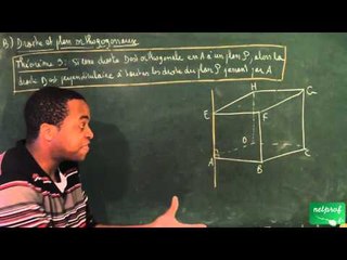 AEG / Géométrie dans l'espace / Droite orthogonale à un plan (3)