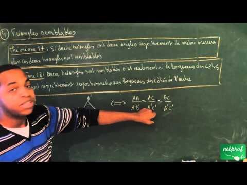 ADO / Triangles isométriques et semblables / Propriétés remarquables des triangles semblables