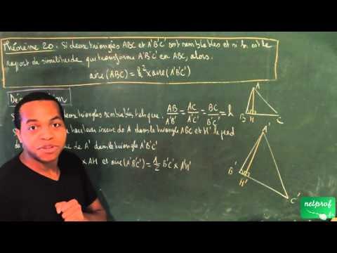 Seconde / Triangles isométriques et semblables / Théorème 20 (triangles et aire)