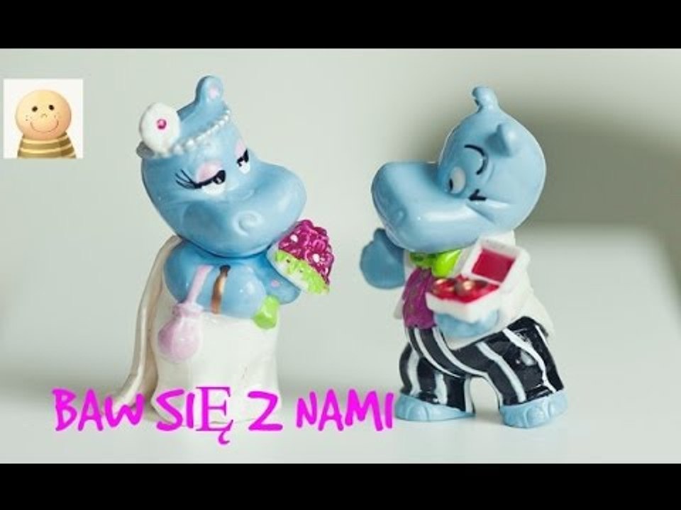 Baw się z nami-jajka niespodzianki- 2 zabawki- Hipopotam i ośmiornica