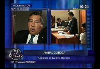 Nadine Heredia: Su defensa sustentó hábeas corpus por denuncia