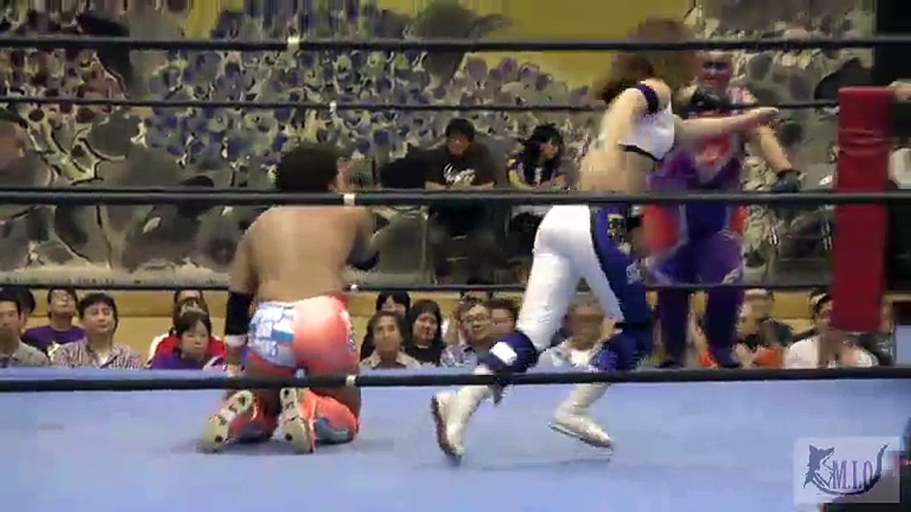{M.I.O.} Aja Kong, Hamuko Hoshi & Daichi Kazato Vs.  Hiroshi Fukuda, Mika Iida & Miyako Matsumoto (5/9/15)