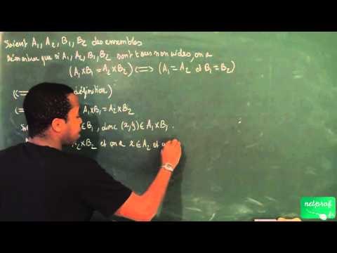 0025 / Ensembles et applications / Démontrer une propriété avec le produit cartésien