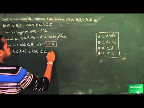 0017 / Ensembles et applications / Démontrer avec les ensembles (3)