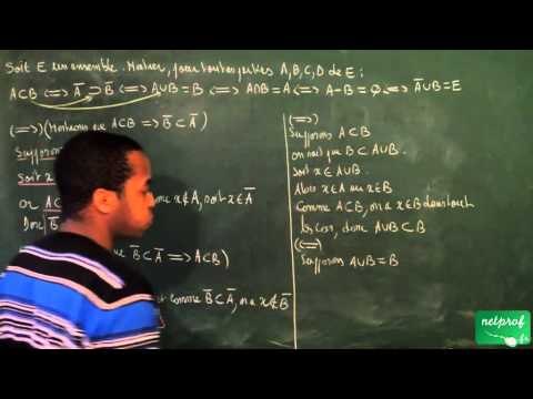 0015 / Ensembles et applications / Démontrer avec les ensembles