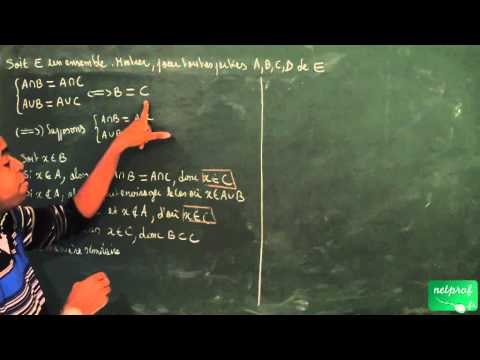 0018 / Ensembles et applications / Démontrer avec les ensembles (4)