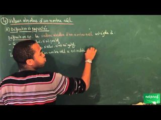 AAW / Nombres, ordre dans R / Définition de la valeur absolue