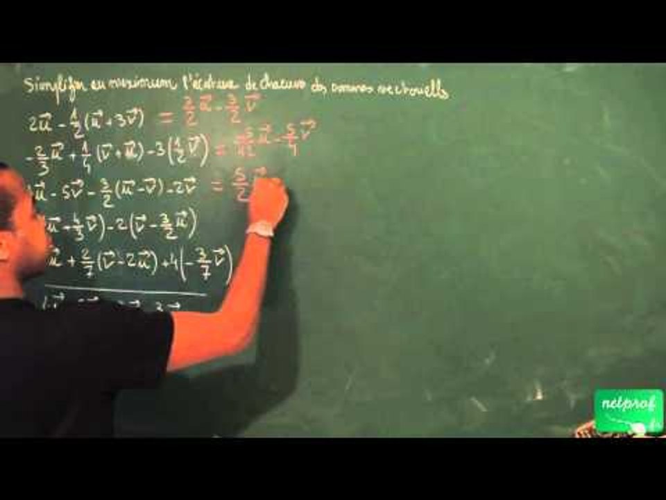 414 / Vecteurs / Réduire une expression vectorielle