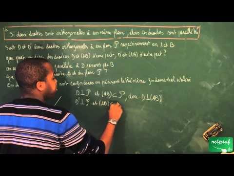389 / Géométrie dans l'espace / Démonstration de cours (2)