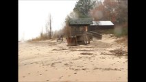 Hurricane Sandy Roaring Waves - Shipwreck - Beach Day 2 YWCA Camp Cavell HD.wmv