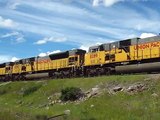 Canadian Pacific Train Spotting in Crowsnest Pass - Union Pacific Power!