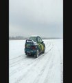 Audi S2 - Subaru Impreza GT Drifting Snow Werneuchen 2010