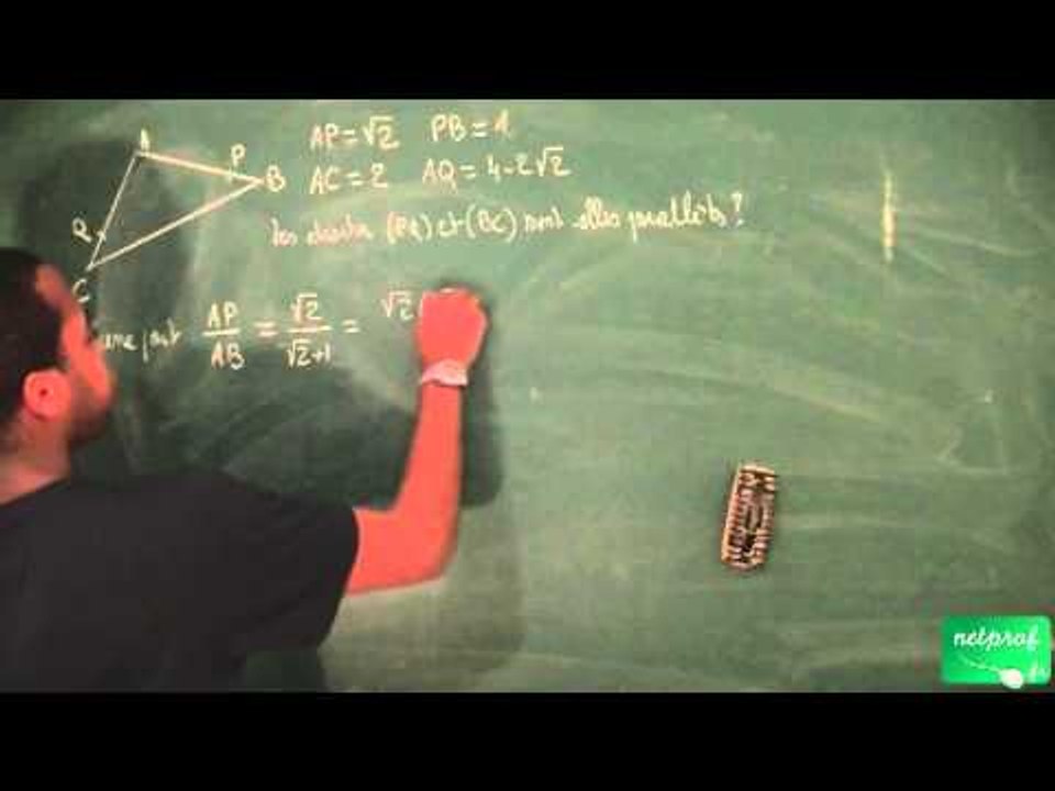 316 / Triangles isométriques et semblables / Utilisation de la réciproque du théorème de Thalès