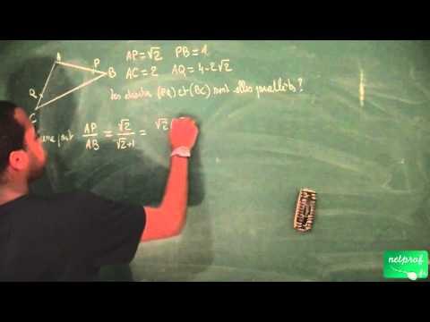 316 / Triangles isométriques et semblables / Utilisation de la réciproque du théorème de Thalès