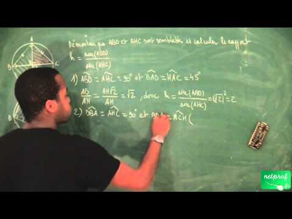 331 / Triangles isométriques et semblables / Rapport d'aire (3)