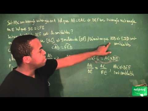 322 / Triangles isométriques et semblables / Triangles semblables dans un triangle rectangle