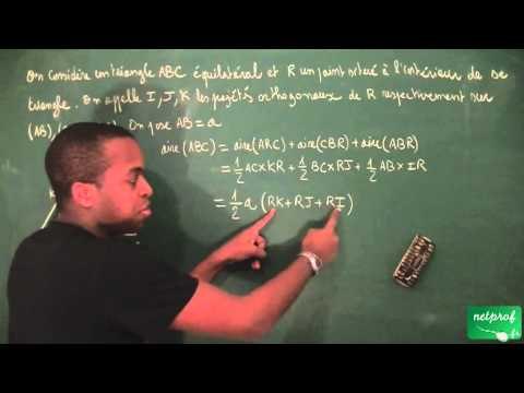 290 / Configurations du plan / Propriété remarquable d'un triangle équilatéral